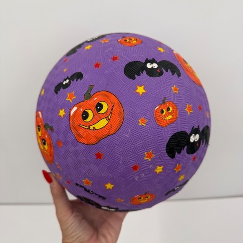 Sport Design Halloween Playground Ball Purple Jack-O-Lantern Bats Stars PB-15H